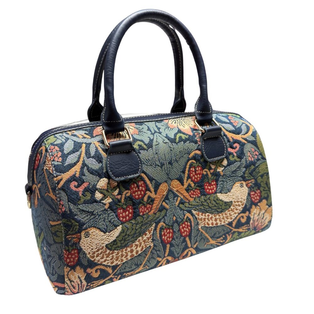 Signare William Morris Strawberry Thief Blue Tapestry Handbag NWT